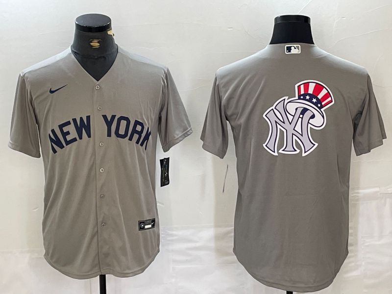 Men New York Yankees Blank Grey Dream Edition Nike 2024 MLB Jersey style 2